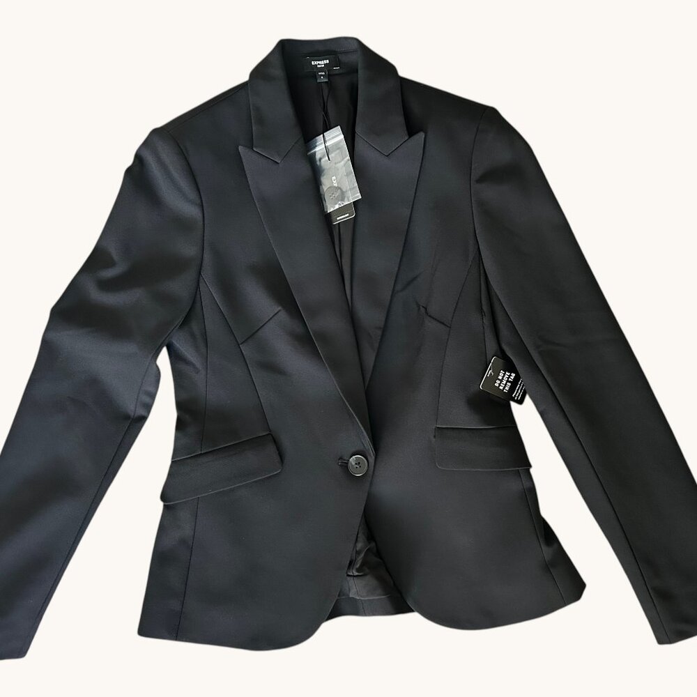NWT Express Tailored Black Blazer — Size Small